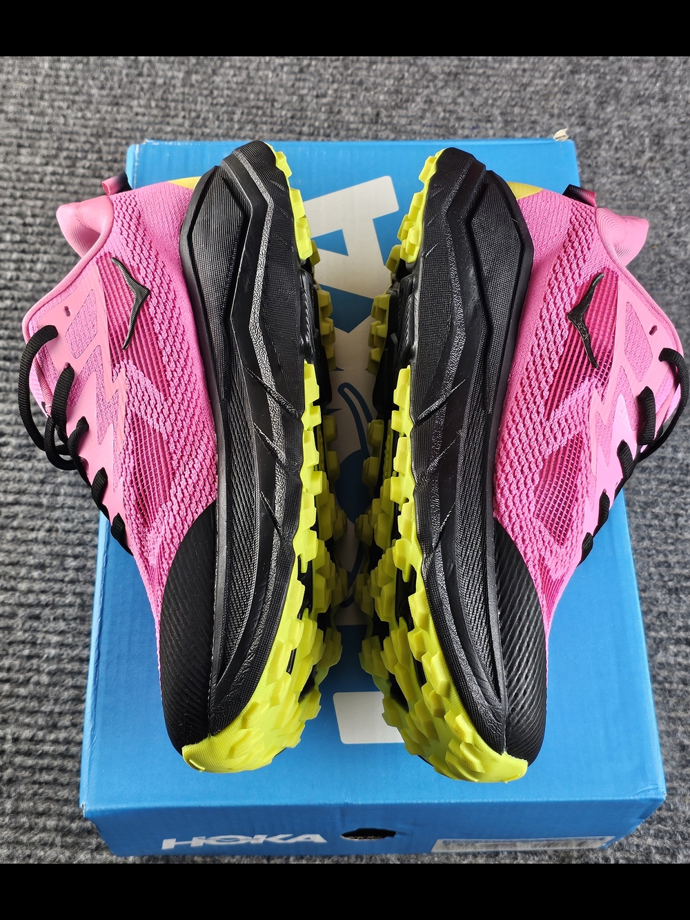 HOKA Womens Size 7D Challenger 8 Pink Trail Running Shoes - Picture 5 of 10